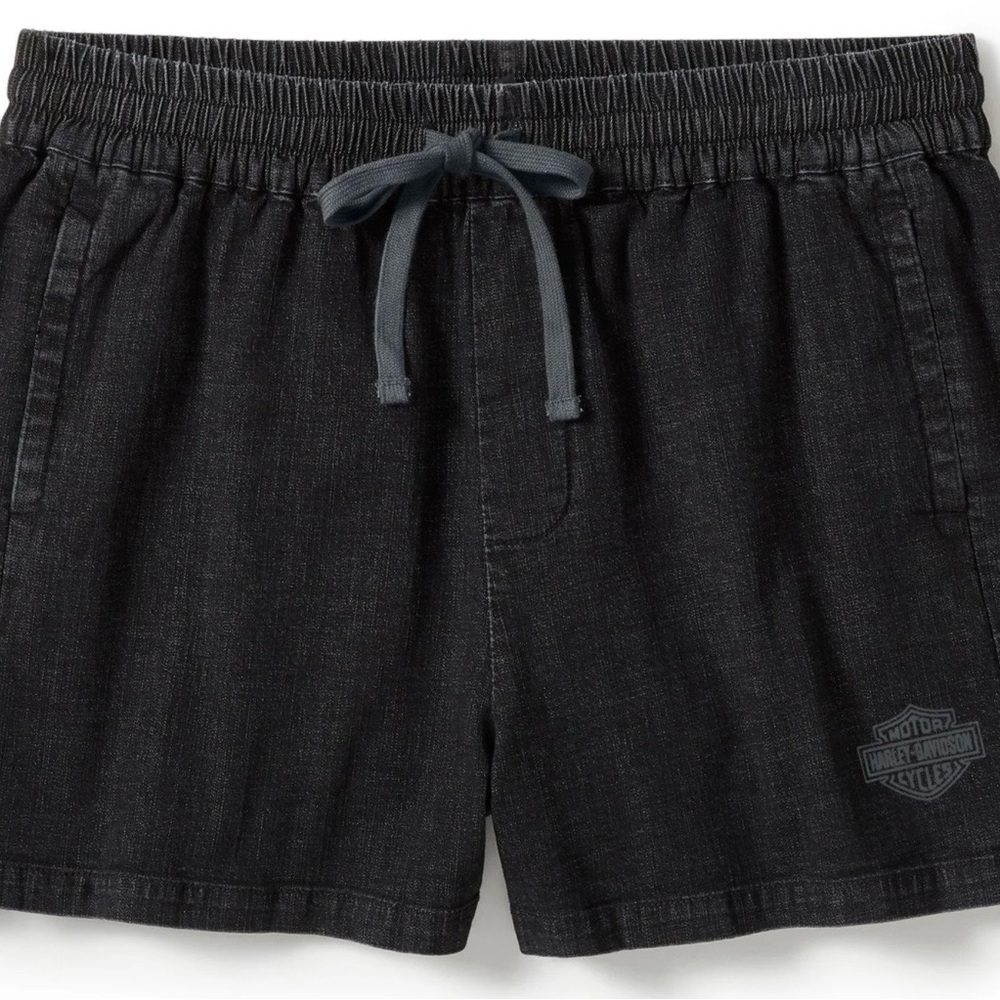 Harley-Davidson Black Women's Athletic Drawstring Shorts